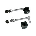 Locinox Stainless Steel 130mm J-Bolt with Polyamide Plugs for 60x40mm Rectangular Profiles (2 Pieces) - GBM12-6040-130