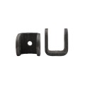Locinox 180° 3-Way Adjustable Hinge with U-Shaped Ear Plate and M16 4-5/16" Eyebolt (Black Steel, 2 Pieces) 