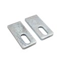 Locinox 180 3-Way Adjustable Hinge with U-Shaped Ear Plate and M20 5-15/16" Eyebolt (Zinc-Plated, 2 Pieces) - GBMU-Z-M20-130-02