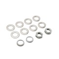 Locinox 180 3-Way Adjustable Hinge with U-Shaped Ear Plate and M20 5-15/16" Eyebolt (Zinc-Plated, 2 Pieces) - GBMU-Z-M20-130-02
