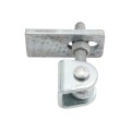 Locinox 180 3-Way Adjustable Hinge with U-Shaped Ear Plate and M20 5-15/16" Eyebolt (Zinc-Plated, 2 Pieces) - GBMU-Z-M20-130-02