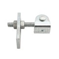 Locinox 180 3-Way Adjustable Hinge with U-Shaped Ear Plate and M20 5-15/16" Eyebolt (Zinc-Plated, 2 Pieces) - GBMU-Z-M20-130-02