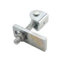 Locinox 180 3-Way Adjustable Hinge with U-Shaped Ear Plate and M20 5-15/16" Eyebolt (Zinc-Plated, 2 Pieces) - GBMU-Z-M20-130-02
