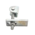 Locinox 180 3-Way Adjustable Hinge with U-Shaped Ear Plate and M20 5-15/16" Eyebolt (Zinc-Plated, 2 Pieces) - GBMU-Z-M20-130-02