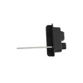 Nationwide Keystone X2 Heavy-Duty, Reversible, Two Sided Lockable, Keyed-Alike, Slimline External Mount Spindle Latch for Gates with Stainless Steel Scews (Nylon) Black