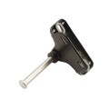 Nationwide Keystone One Sided Keyed-Alike Lockable Metal Gate Latch for All Gate Types (Black) - KLADV-M1-4D-BK
