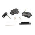 Keystone 2-Sided Black Zinc Diecast Metal Key Lockable Latch (Keyed Alike) - KLADV-M2-BK-KA (Default)