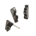 Nationwide Keystone 2 Dual Sided 6-Pin Lockable Nylon Gate Latch with Stainless Steel Self Drilling Screws (Keyed-Alike, Black) - KLADV2-P2-4D-BK-KA