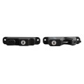 Nationwide Keystone X2 Heavy-Duty, Reversible, Two Sided Lockable, Keyed-Alike, Slimline External Mount Spindle Latch for Gates with Stainless Steel Scews (Nylon) Black
