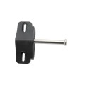 Nationwide Keystone Traverse 2" Reversible Gate Latch with Stainless Steel Screws (Black)