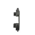Nationwide Keystone Traverse 2.5" Reversible, Keyed-Alike Gate Latch with Stainless Steel Screws (Black)