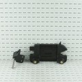 Nationwide Keystone Traverse 4" Reversible, Keyed-Alike Gate Latch with Stainless Steel Screws (Black)