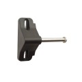 Nationwide Keystone Traverse 4" Reversible, Keyed-Alike Gate Latch with Stainless Steel Screws (Black)