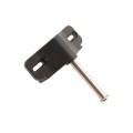 Nationwide Keystone Traverse 4" Reversible, Keyed-Alike Gate Latch with Stainless Steel Screws (Black)