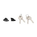 Nationwide Keystone Traverse 5" Reversible, Keyed-Alike Gate Latch with Self-Drilling Screws (Black) (Default)