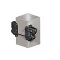 Nationwide Keystone X-External Heavy-Duty, Reversible, Two Sided Keyed-Alike, Lockable External Mount Spindle Latch for Gates (Nylon) Black