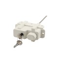 Nationwide Keystone X-External Heavy-Duty, Reversible, Two Sided Keyed-Alike, Lockable External Mount Spindle Latch for Gates (Nylon) White (Default)