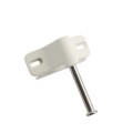 Nationwide Keystone X-External Heavy-Duty, Reversible, Two Sided Keyed-Alike, Lockable External Mount Spindle Latch for Gates (Nylon) White (Default)
