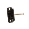 Nationwide Keystone X2 Heavy-Duty, Reversible, Two Sided Lockable, Slimline External Mount Spindle Latch for Gates with Stainless Steel Screws (Nylon) Black (Default)