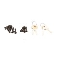 Nationwide Keystone X2 Heavy-Duty, Reversible, Two Sided Lockable, Slimline External Mount Spindle Latch for Gates with Stainless Steel Screws (Nylon) Black (Default)