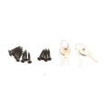 Nationwide Keystone X2 Heavy-Duty Two-Sided Lockable Keyed-Alike External Mount Spindle Latch Nylon (Black) - KLX2-P2-BK-KA