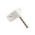 Nationwide Keystone X External Mount Two-Sided Spindle Latch (White) - KLX2-P2-4D-WH