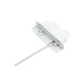 Nationwide Keystone X2 Heavy-Duty, Reversible, Two Sided Lockable, Slimline External Mount Spindle Latch for Gates (Nylon) White (Default)
