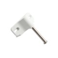 Nationwide Keystone X2 Heavy-Duty, Reversible, Two Sided Lockable, Slimline External Mount Spindle Latch for Gates (Nylon) White (Default)