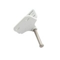 Nationwide Keystone X2 Heavy-Duty, Reversible, Two Sided Lockable, Slimline External Mount Spindle Latch for Gates (Nylon) White (Default)