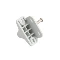 Nationwide Keystone X2 Heavy-Duty, Reversible, Two Sided Lockable, Slimline External Mount Spindle Latch for Gates (Nylon) White (Default)