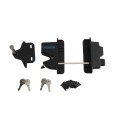 Nationwide Keystone X2 Heavy-Duty, Reversible, Two Sided Lockable, Keyed-Alike, Slimline External Mount Spindle Latch for Gates with Stainless Steel Scews (Nylon) Black