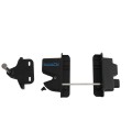 Nationwide Keystone X2 Heavy-Duty, Reversible, Two Sided Lockable, Keyed-Alike, Slimline External Mount Spindle Latch for Gates with Stainless Steel Scews (Nylon) Black