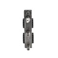Locinox Small Surface-Mounted Ornamental Gate Lock with Zamac Handle Set for 1-1/2" to 2" Square Profiles (RAL 9005 Jet Black) - LAKY40F2LVCAFA-9005