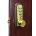 Lockey 2830 Mechanical Keyless Knob-Style Lock With Passage Function - 2830 (Bright Brass Finish Shown)