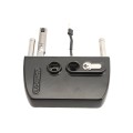Locinox VOLTA Surface-Mount Single Sided Keypad Gate Lock for 2-1/2" to 3" Square Profiles with Handle and Knob (RAL 9005 Jet Black, Keyed Different) - LNKQ60C1LVCABRB-9005 (Default)