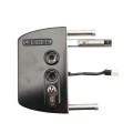Locinox VOLTA Surface-Mount Single Sided Keypad Gate Lock for 2-1/2" to 3" Square Profiles with Handle and Knob (RAL 9005 Jet Black, Keyed Different) - LNKQ60C1LVCABRB-9005 (Default)
