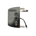 Locinox VOLTA Surface-Mount Double Sided Keypad Gate Lock for 1-1/2" to 2-1/2" Square Profiles with Handles (RAL 9005 Jet Black, Keyed Different) - LNKQ40C2LVCAB-9005