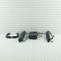 Locinox VOLTA Surface-Mount Double Sided Keypad Gate Lock for 1-1/2" to 2-1/2" Square Profiles with Handles (RAL 9005 Jet Black, Keyed Different) - LNKQ40C2LVCAB-9005