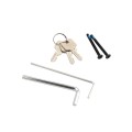 Locinox VOLTA Surface-Mount Single Sided Keypad Gate Lock for 2-1/2" to 3" Square Profiles with Handle and Knob (RAL 9005 Jet Black, Keyed Different) - LNKQ60C1LVCABRB-9005 (Default)