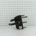 Locinox Surface-Mounted US Mortise Cylinder Gate Lock with Aluminum Handle for 1-1/2" to 2" Square Profiles (RAL 9005 Jet Black, Keyed Alike) - LUKY40J5LGMAB-9005
