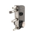 Locinox Surface-Mounted US Mortise Cylinder Gate Lock with Aluminum Handle for 1-1/2" to 2" Square Profiles (RAL 9005 Jet Black) - LUKY40J5LVMZB-9005 (Default)