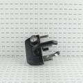Locinox Surface-Mounted US Mortise Cylinder Gate Lock with Aluminum Handle for 2" to 2-3/8" Square Profiles (RAL 9005 Jet Black, Keyed Alike) - LUKY50J5LGMAB-9005 (Default)