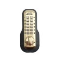 Lockey M210 Mechanical Keyless Single Combination Deadbolt Lock - Satin Brass