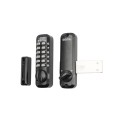 Lockey M220 Mechanical Keyless Single Combination Deadbolt/Slide Bolt Lock with Key Override - Jet Black Marine Grade (Mechanical Locks)