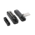Lockey M220 Mechanical Keyless Single Combination Deadbolt/Slide Bolt Lock with Key Override - Jet Black Marine Grade (Mechanical Locks)