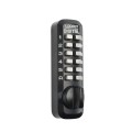 Lockey M220 Mechanical Keyless Single Combination Deadbolt/Slide Bolt Lock with Key Override - Jet Black Marine Grade (Mechanical Locks)
