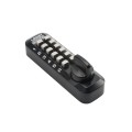 Lockey M220 Mechanical Keyless Single Combination Deadbolt/Slide Bolt Lock with Key Override - Jet Black Marine Grade (Mechanical Locks)
