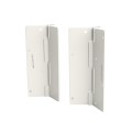 Nationwide 5-3/4" x 1 3/4" Flange Self-Closing Aluminum Gate Hinge Pair with Stainless Steel Self-Drilling Screws (White) - NW094L-2S-WH