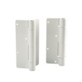 Nationwide 5-3/4" x 1 3/4" Flange Self-Closing Aluminum Gate Hinge Pair with Stainless Steel Self-Drilling Screws (White) - NW094L-2S-WH