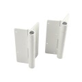 Nationwide 5-3/4" x 1 3/4" Flange Self-Closing Aluminum Gate Hinge Pair with Stainless Steel Self-Drilling Screws (White) - NW094L-2S-WH